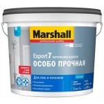 Краска MARSHALL EXPORT 7 для внутр. работ моющаяся, мат, BW, 9л