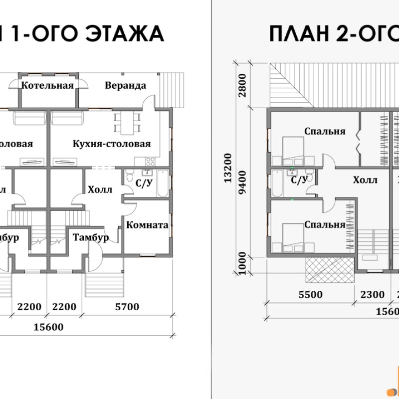 Дуплексный дом: Проект ЭльБрус ДК 005