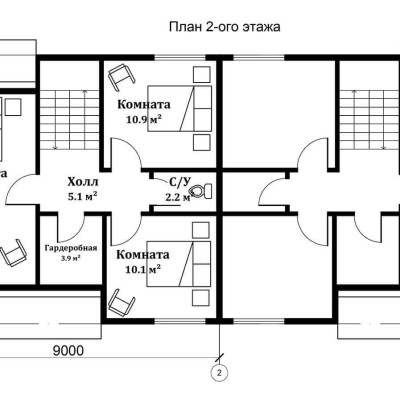 Дуплексный дом: Проект ЭльБрус ДК 001