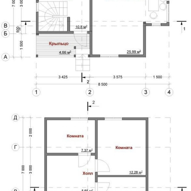 Каркасный дом 8,5*7