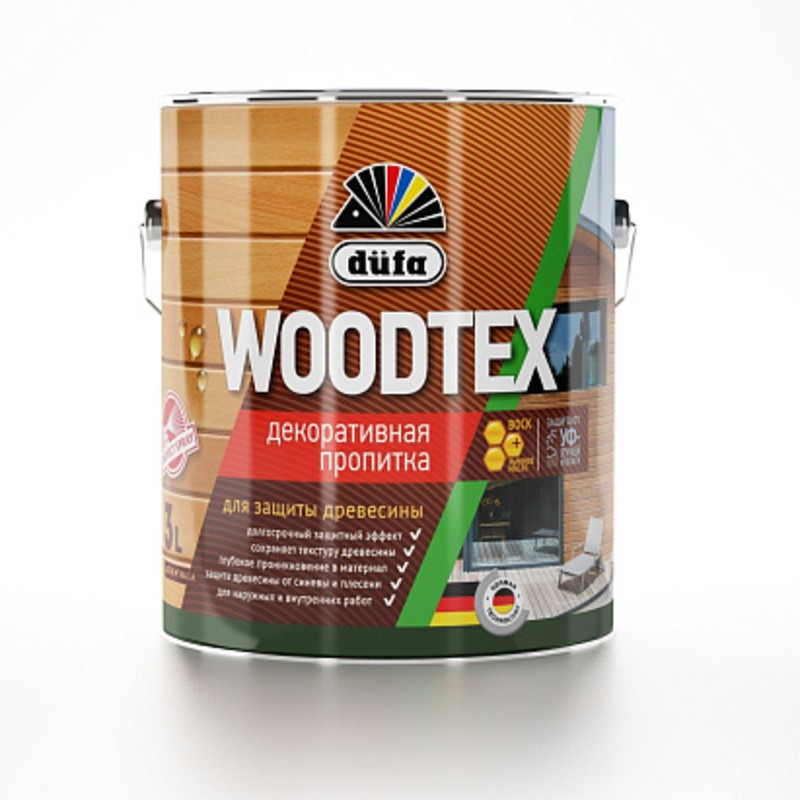 Пропитка WOOD TEX махагон 0,9л "Dufa"